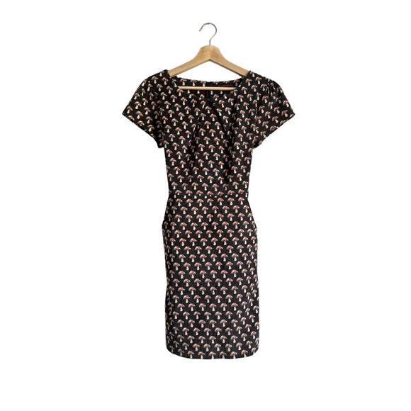 SM Wardrobe Mushroom Corduroy Mini Dress Toadstool Pockets Brown S/M - Picture 4 of 12